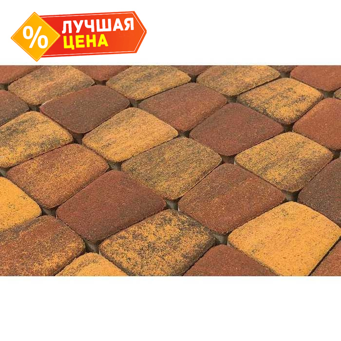 Плитка тротуарная BRAER Классико круговая Color Mix Мальва, 73x110x115x60 мм