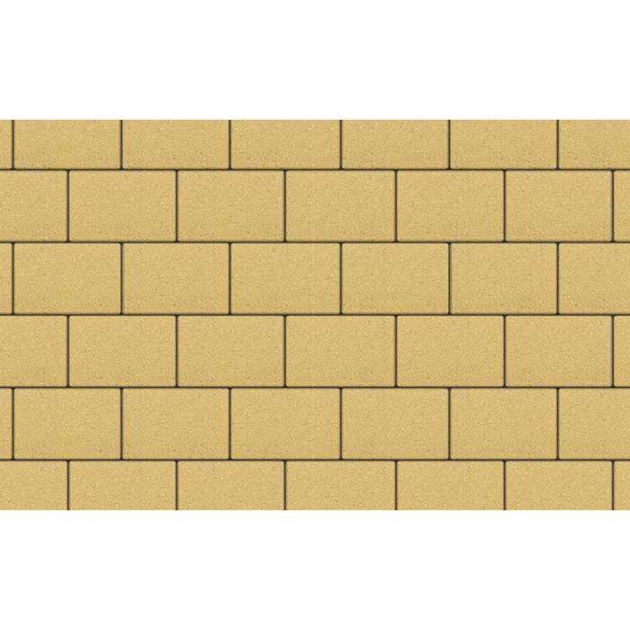 Плитка тротуарная Прямоугольник (Ла-Линия) Б.1.П.8 гладкий желтый, 300x200x80 мм